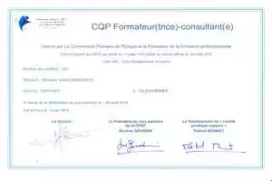 Cqp de formateur recu pour André Debaisieux par la FFP