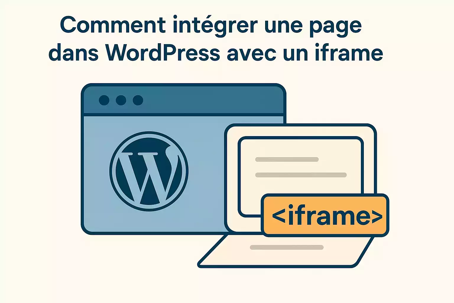 Comment intégrer une page dans WordPress avec un Iframe