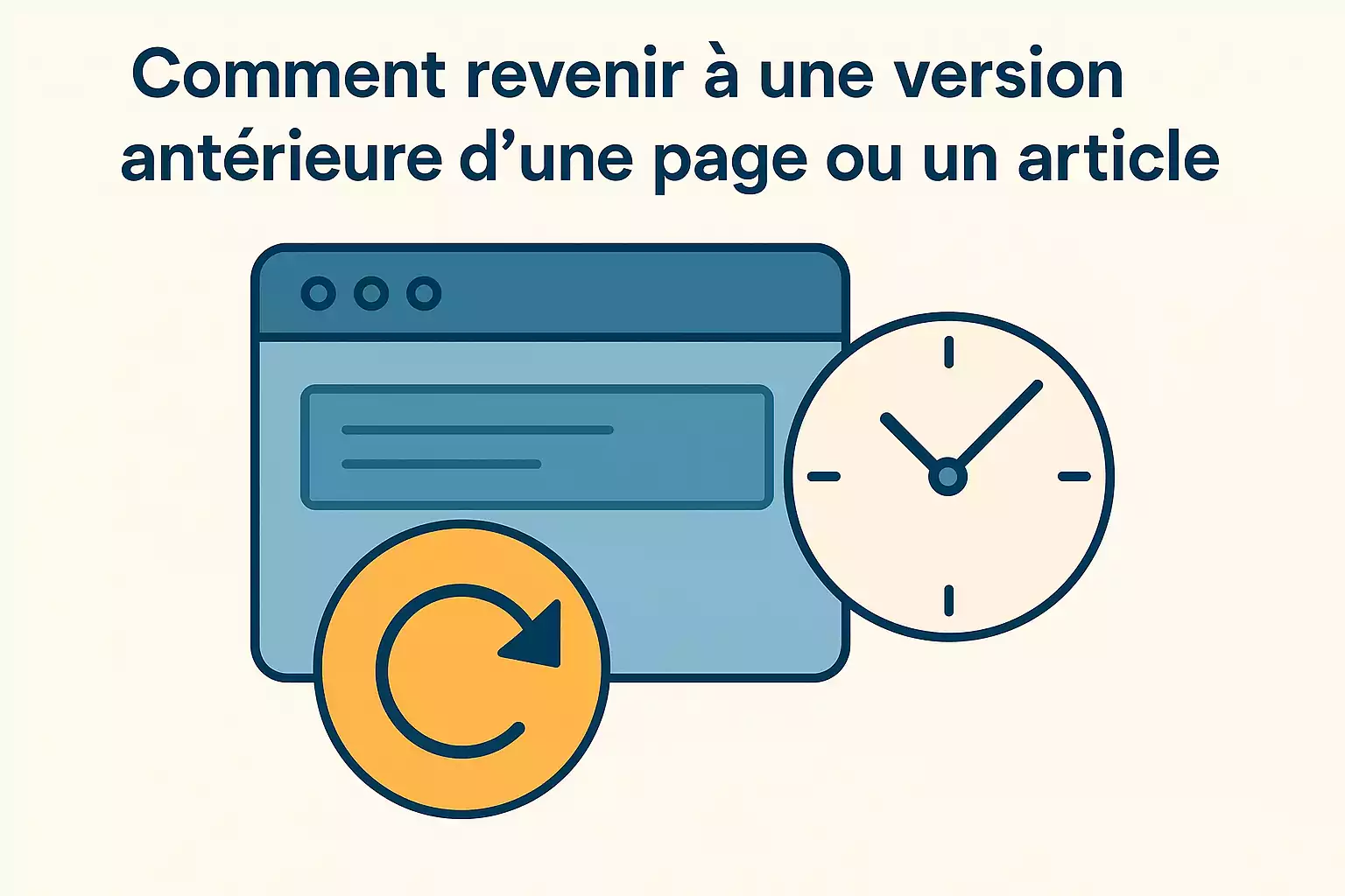 Comment revenir à une version antérieur d’une page ou un article
